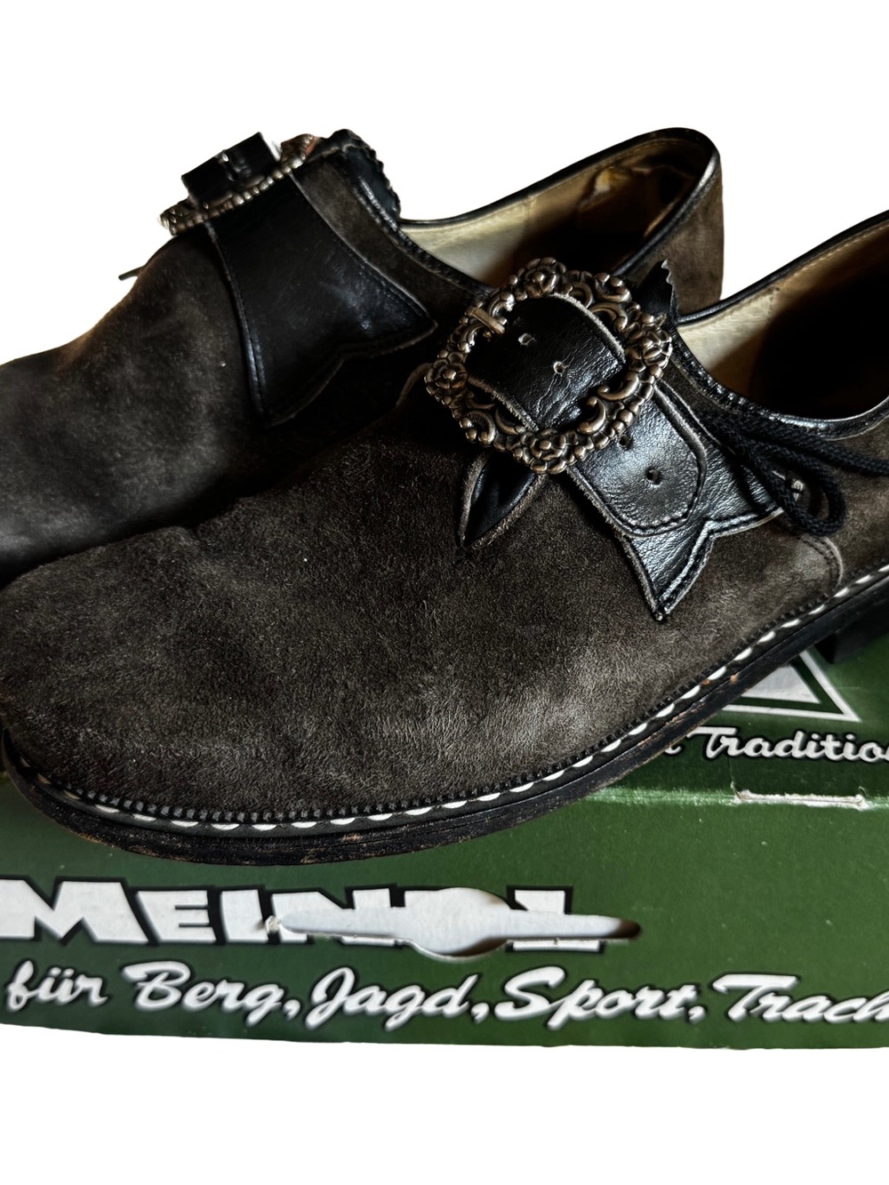 Meindl Men’s Size 10.5 Haferlschuhe Echt Grubengerbung Boots Vintage